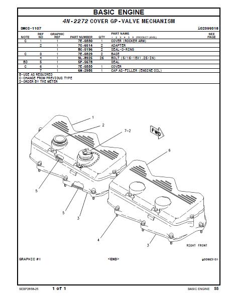 CAT 3406 PARTS MANUAL visual data 7