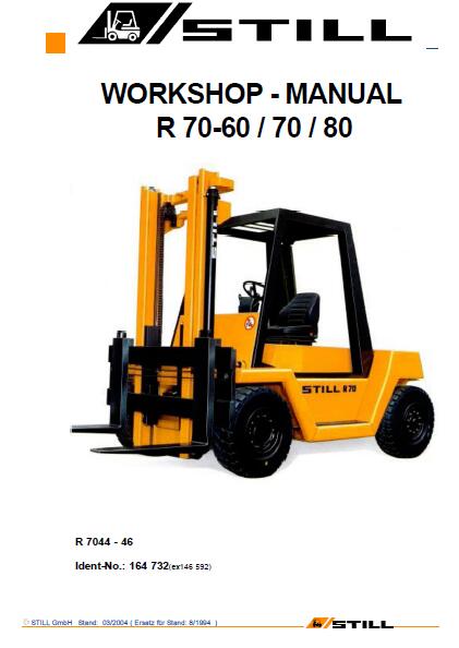 Still Forklift R70-70 Series Service Repair Manual