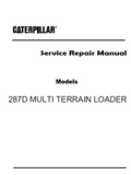Caterpillar Cat 287D MULTI TERRAIN LOADER (Prefix TLK) Service Repair Manual (TLK00001 and up)