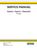New Holland TS6020 Tractor Service Repair Manual
