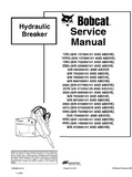 Bobcat 2500 Hydraulic Breaker Service Repair Manual S/N 896708001 AND Above