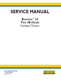 New Holland Boomer™ 24 Tier 4B (final) Compact Tractor Service Repair Manual