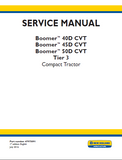 New Holland Boomer™ 50D CVT Tier 3 Compact Tractor Service Repair Manual