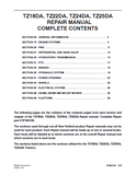 New Holland TZ25DA Tractor Service Repair Manual
