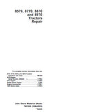 John Deere 8570 Tractor Service Repair Operation and Test Manual (tm1549 + tm1550)