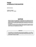 FiatAllis FH220 Excavator Service Repair Manual
