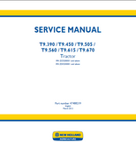 New Holland T9.670 [ZCF200001 - ] Tractor Service Repair Manual