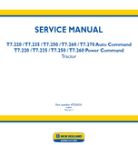 New Holland T7.260 Power Command Tractor Service Repair Manual