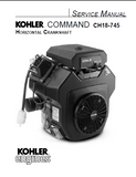 Kohler Command Ch22 Horizontal Crankshaft Service Repair Manual