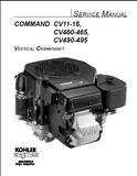 Kohler Command CV490 Vertical Crankshaft Engine Service Repair Manual (1991-2002)