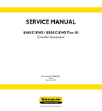New Holland E485C EVO Tier III Crawler Excavator Service Repair Manual