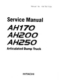 Hitachi AH200 Articulated Dump Truck Service Repair Manual