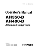 Hitachi AH350D Articulated Dump Truck operator’s manual