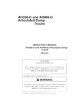Hitachi AH400D Articulated Dump Truck operator’s manual
