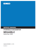 KOBELCO MD240BLC HYDRAULIC EXCAVATOR Service Repair Manual