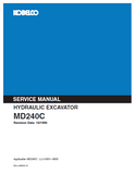 KOBELCO MD240C HYDRAULIC EXCAVATOR Service Repair Manual