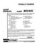 KOBELCO MD240C HYDRAULIC EXCAVATOR Service Repair Manual
