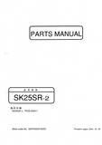 Kobelco SK25SR-2 Mini Excavator Parts Catalogue Manual (SN: PV08-20001 and up)