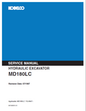 KOBELCO MD180LC HYDRAULIC EXCAVATOR Service Repair Manual