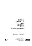CASE CX80 Tier 3 Crawler Excavator Operator manual