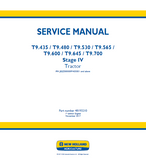 New Holland T9.600 Stage IV Tractor Service Repair Manual