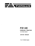 FiatAllis FD14E Crawler Tractor Service Repair Manual