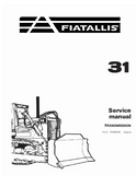 FiatAllis 31 Crawler Tractor Service Repair Manual