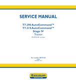 New Holland T7.290 AutoCommand Stage IV Tractor Service Repair Manual