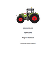 CLAAS AXION 850-800 HEXASHIFT (Type A40) Tractor Service Repair Manual