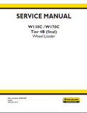 New Holland W130C Tier 4B (final) Wheel Loader Service Repair Manual