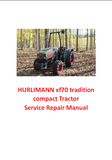 HURLIMANN xf70 tradition compact Tractor Service Repair Manual