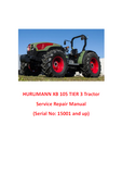 HURLIMANN XB105 TIER 3 Tractor Service Repair Manual (Serial No: 15001 and up)