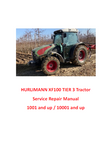 HURLIMANN XF100 TIER 3 Tractor Service Repair Manual (Serial No: 10001 and up)