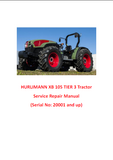 HURLIMANN XB105 TIER 3 Tractor Service Repair Manual (Serial No: 20001 and up)