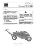 Toro Hydroject 3000 Service Repair Manual