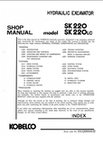 Kobelco SK220LC Crawler Excavator Service Repair Manual (LQ-2101 ～, LL-1801 ～)