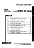 Kobelco SK70SR-1ES Crawler Excavator Service Repair Manual (YT04-07001 ～)
