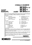 Kobelco SK100(L) V, SK120 V, SK120LC V Crawler Excavator Service Repair Manual (LX10201 ～)
