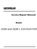 Caterpillar Cat 322B L EXCAVATOR (Prefix 8NR) Service Repair Manual (8NR00001 and up)