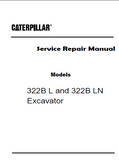 Caterpillar Cat 322B LN Excavator (Prefix 2ES) Service Repair Manual (2ES00001 and up)