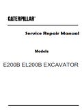 Caterpillar Cat E200B EXCAVATOR (Prefix 6KF) Service Repair Manual (6KF00001 and up)