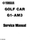 Yamaha G1 Golf Car Service Repair Manual