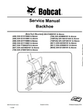 Bobcat 709FDS Backhoe Service Repair Manual S/N A5F300101 AND Above