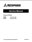 Mitsubishi FD90 Forklift Trucks Service Repair Manual SN:F32B-60001-99999