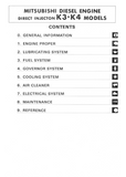 Mitsubishi Diesel Engine Direct Injection K3 K4 Models Service Repair Manual
