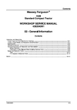 Massey Ferguson 1528 STANDARD COMPACT TRACTOR Service Repair Manual