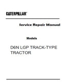 Caterpillar Cat D6N LGP TRACK-TYPE TRACTOR (Prefix SGG) Service Repair Manual (SGG00001 and up)