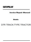 Caterpillar Cat D7R TRACK-TYPE TRACTOR (Prefix 6ER) Service Repair Manual (6ER00001 and up)