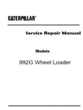 Caterpillar Cat 992G Wheel Loader (Prefix AZX) Service Repair Manual (AZX00001 and up)