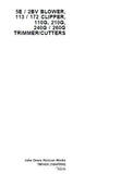 John Deere 5E / 2BV Blower Service Repair Manual